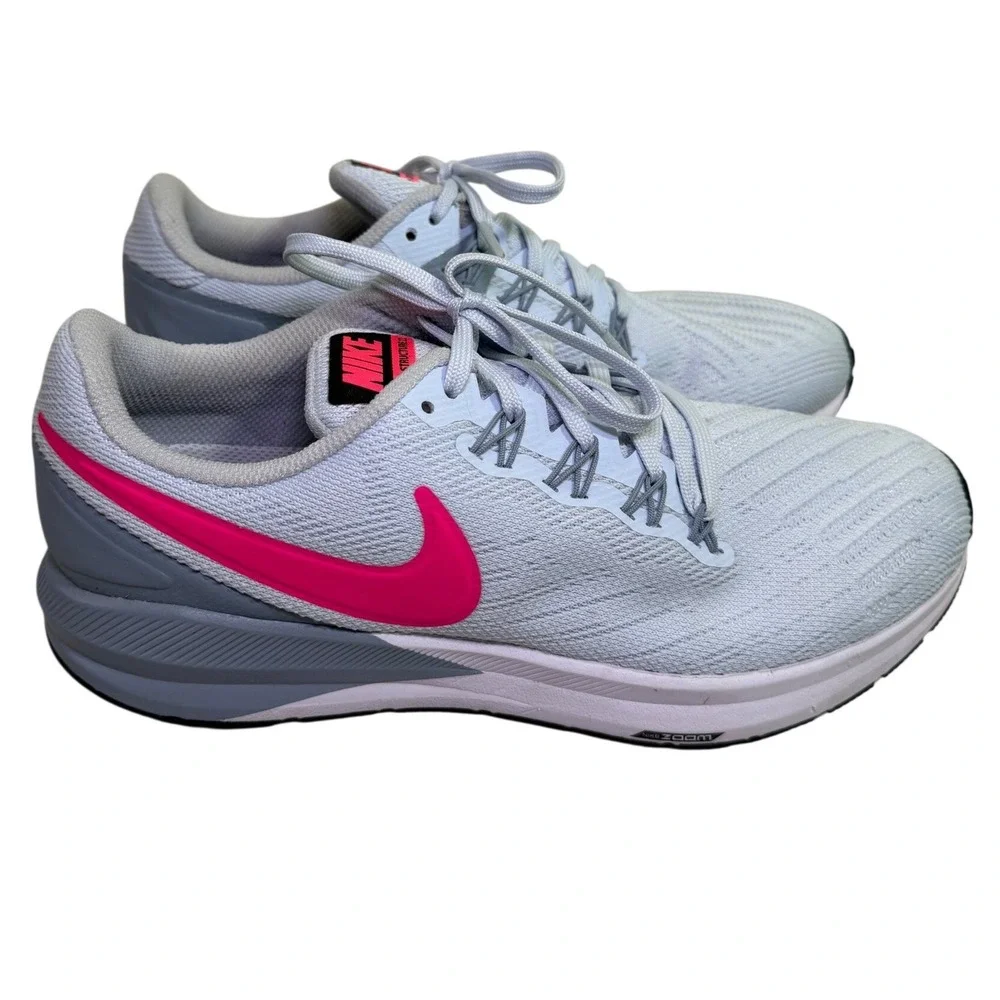 Nike Air Zoom Structure 22 Running Shoes Womens 9.5 Grey Pink AA1640-402